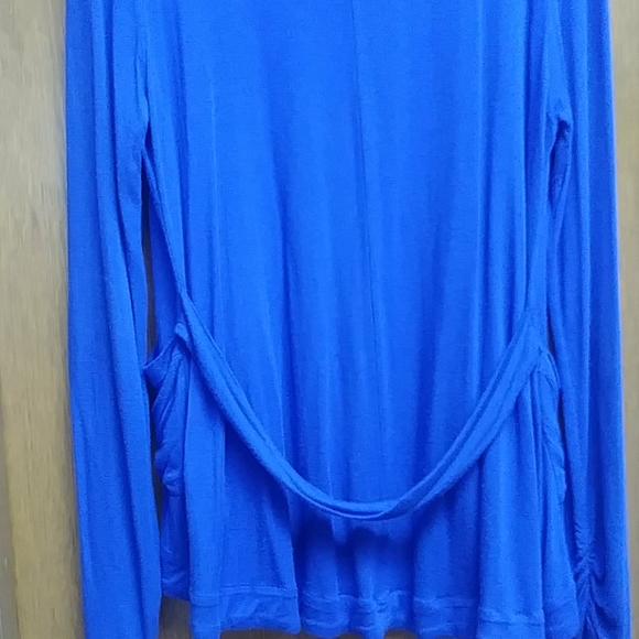 Beautiful blue open hi-low cardigan - Picture 6 of 7